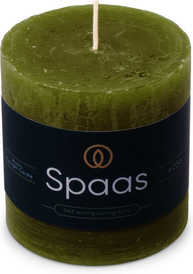 Spaas stompkaars Essential collection olijf 25 uur D 7 H 7 cm