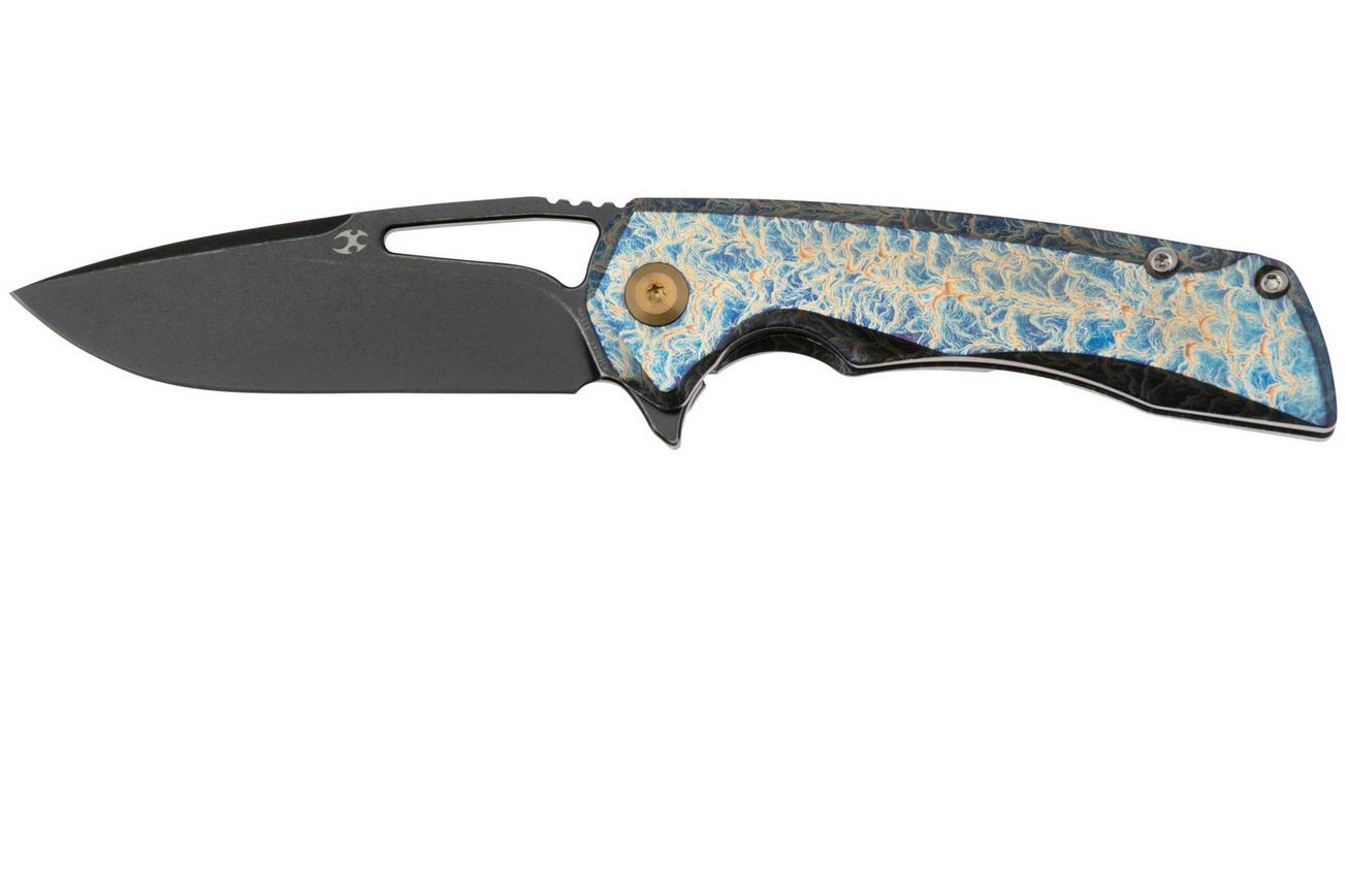 Kansept Mini Kryo K2001A6 Blackwashed CPM S35VN, Lightning Strike Titanium, zakmes, Kim Ning design