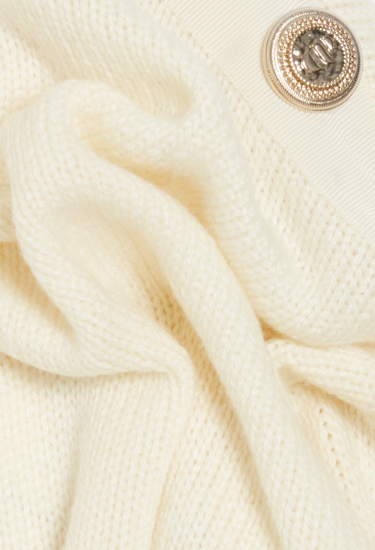 Pull col montant laine ecru