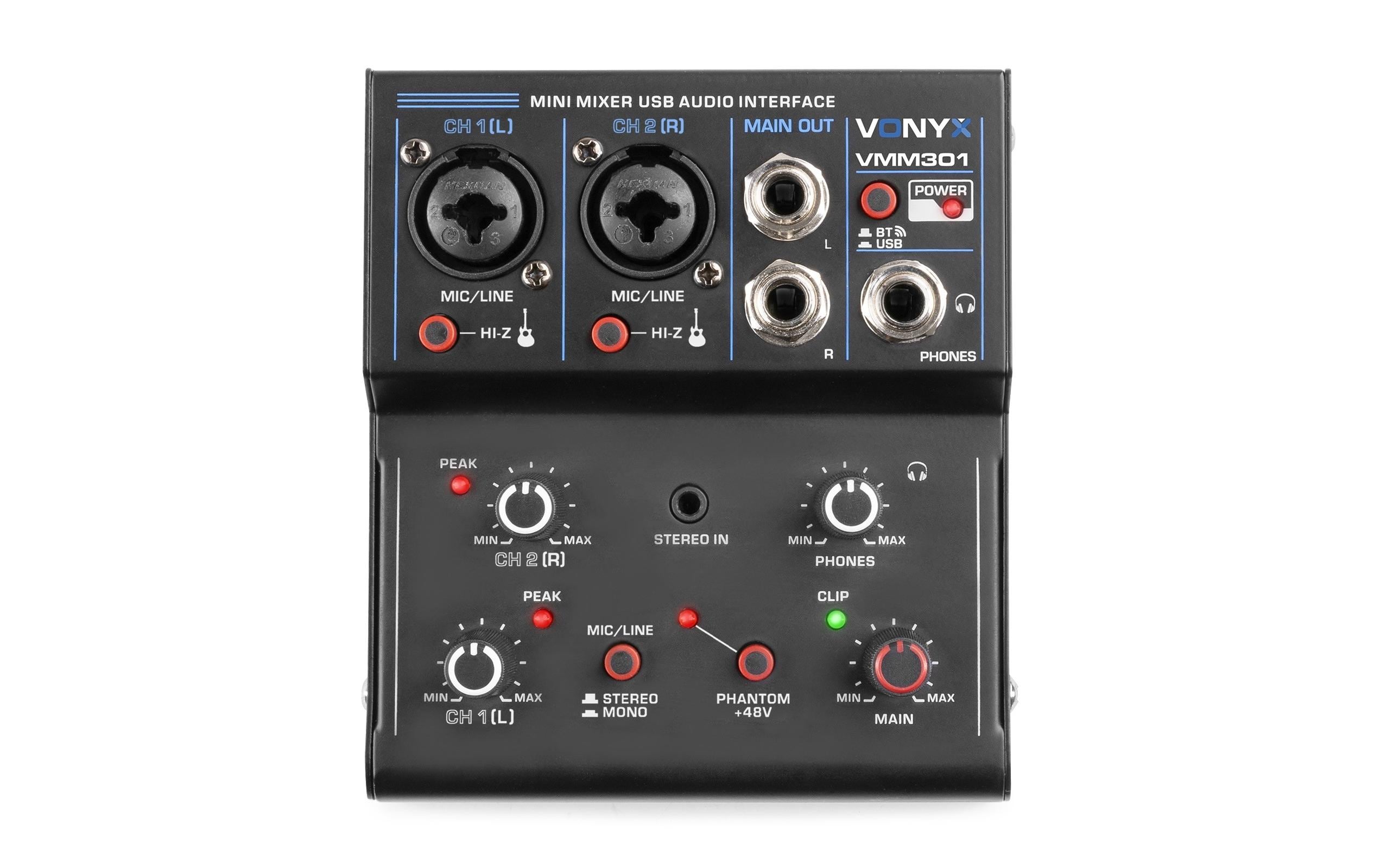 Mischpult VMM301Kompakter Musikmixer mit USB-Audioschnittstelle