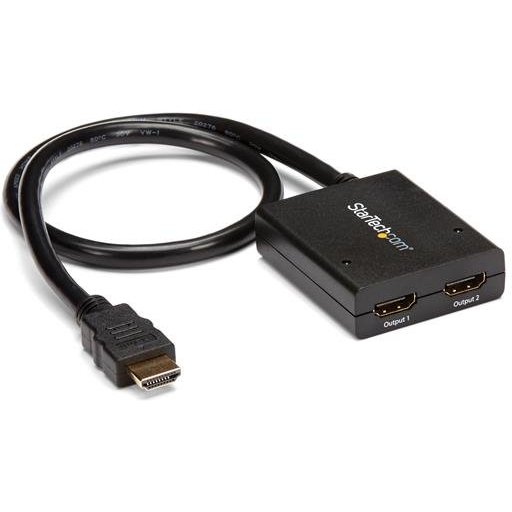 StarTech.com Splitter vidéo HDMI 4K à 2 ports - Répartiteur HDMI 1 x 2 alimenté par USB ou adaptateur d'alimentation