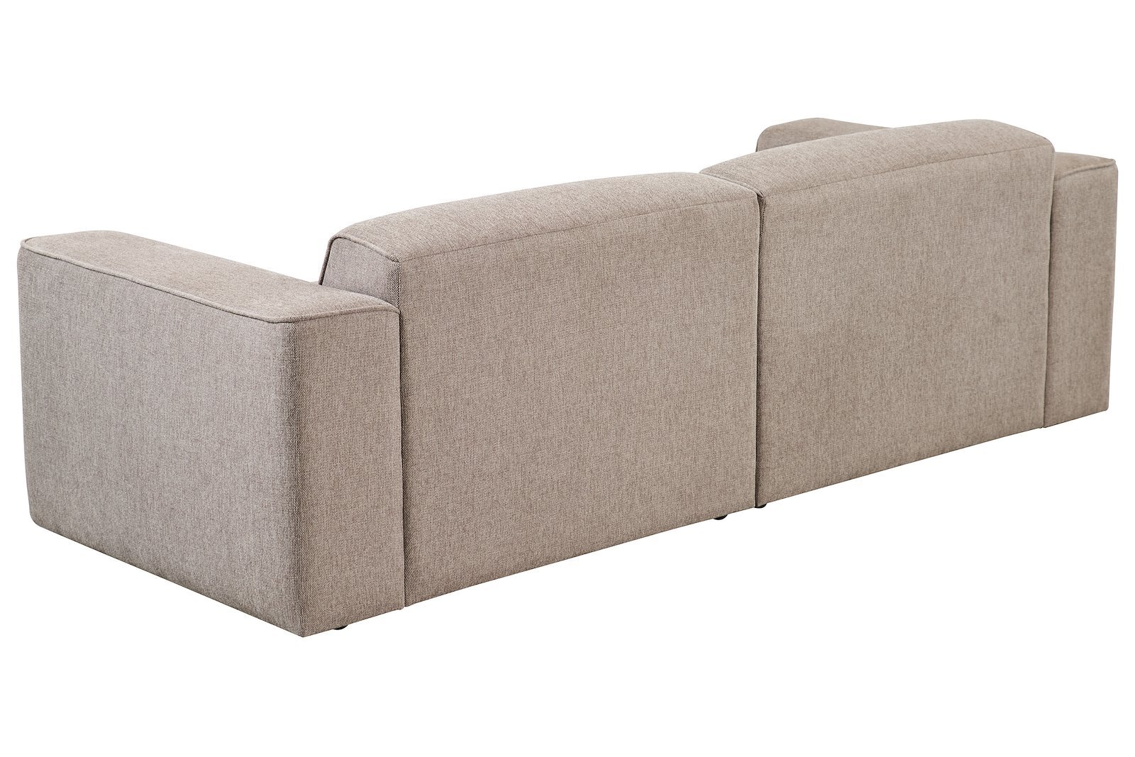 Enjoy 3-seter sofa 3-seter i tekstil Brego 34 stone med sorte ben.