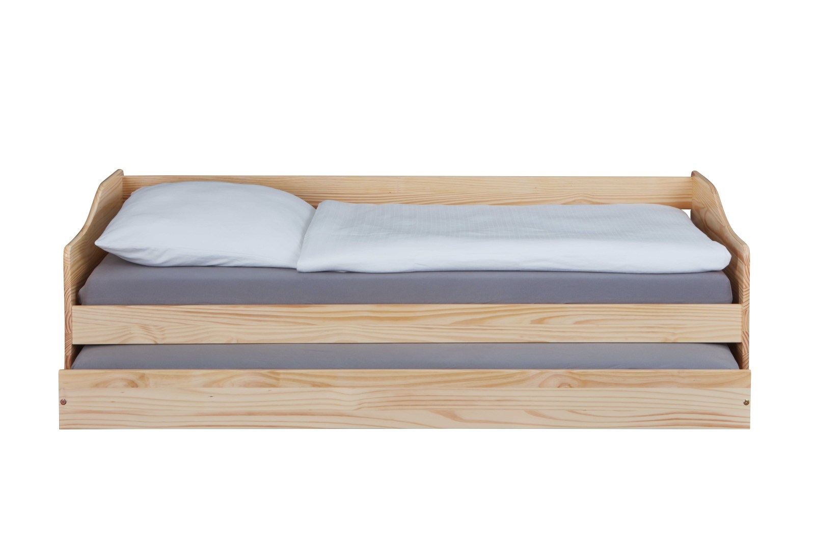 Funktionsbett LEONIE 23 - natur - Massivholz - 2x 90x200 cm