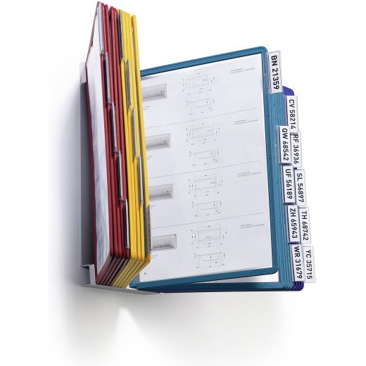 Support mural Vario Durable 20 pochettes - 40 vues couleurs assorties