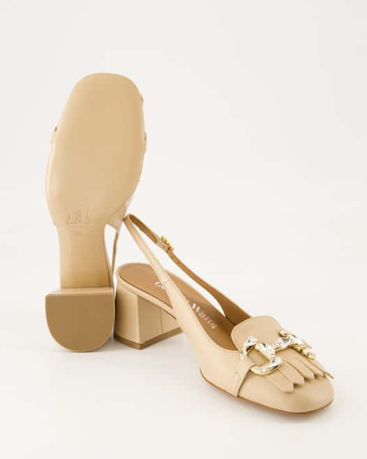 George Watts L6002 Slingpumps in Beige