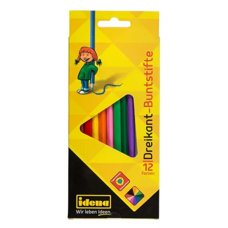 Idena Farbstifte FSC100% 12 St., dreikant, Standard