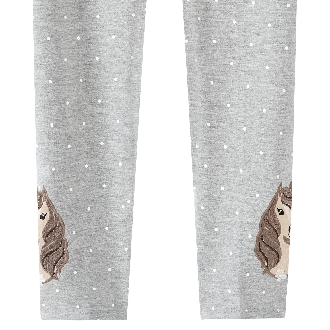 Topolino Mädchen Leggings mit Pferde-Applikation hellgrau