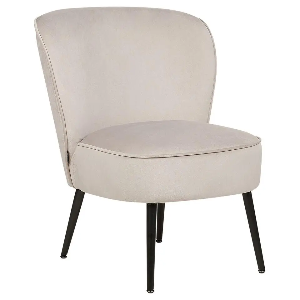 VOSS - Fauteuil - Taupe - Fluweel