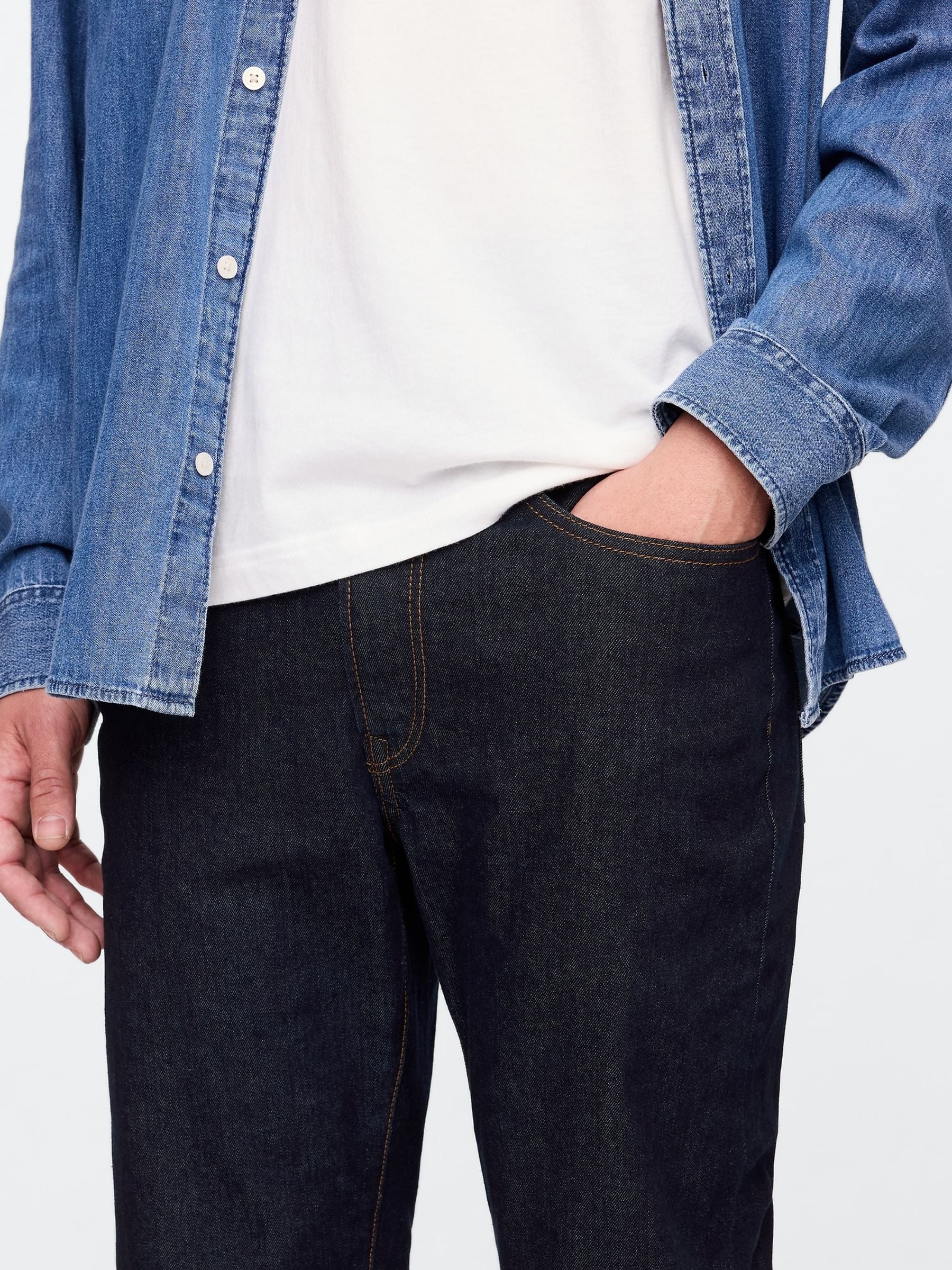 Donkerblauw - Gap - Rechte jeans