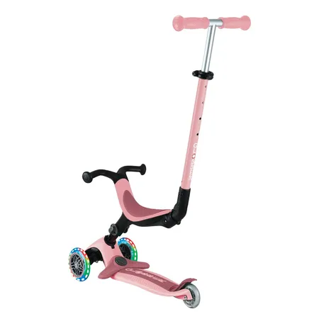 Authentic Sports Globber Go-Up Active Lights pastellrosa-rosa, mit Leuchtrollen