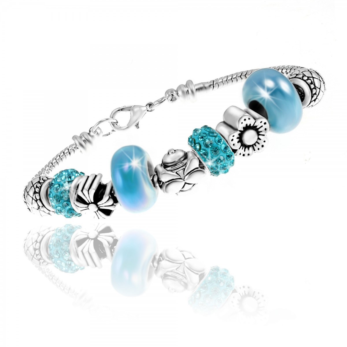 Bracelet perles SC Crystal orné de Cristaux scintillants