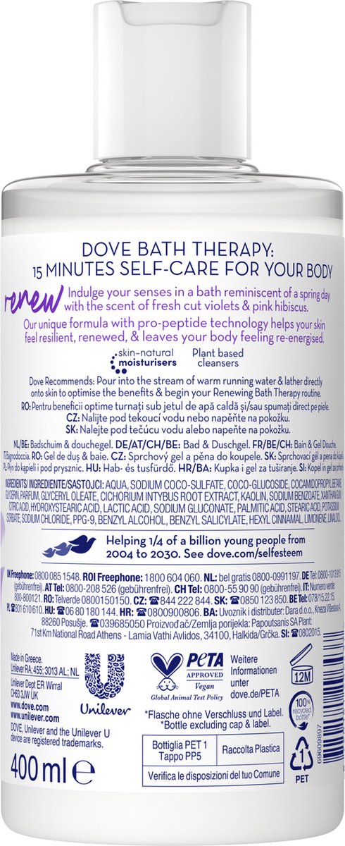 Dove Renew bad & douchegel (400 ml)