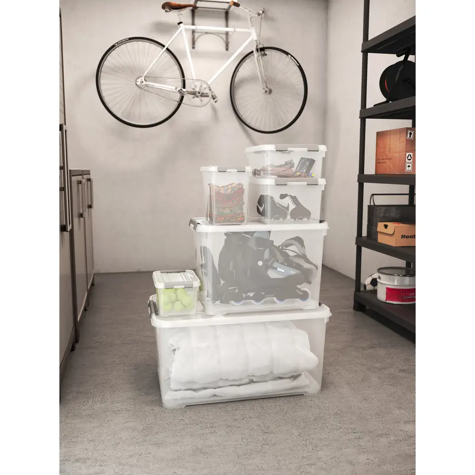 Curver Handy  Opbergbox - 65L - 2 stuks - Transparant met deksel