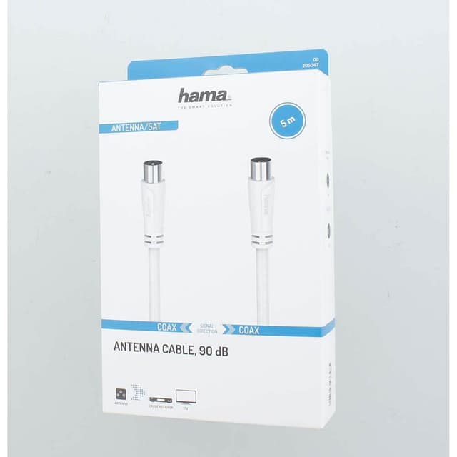 Hama 90dB antennekabel (hvid, 5 m)