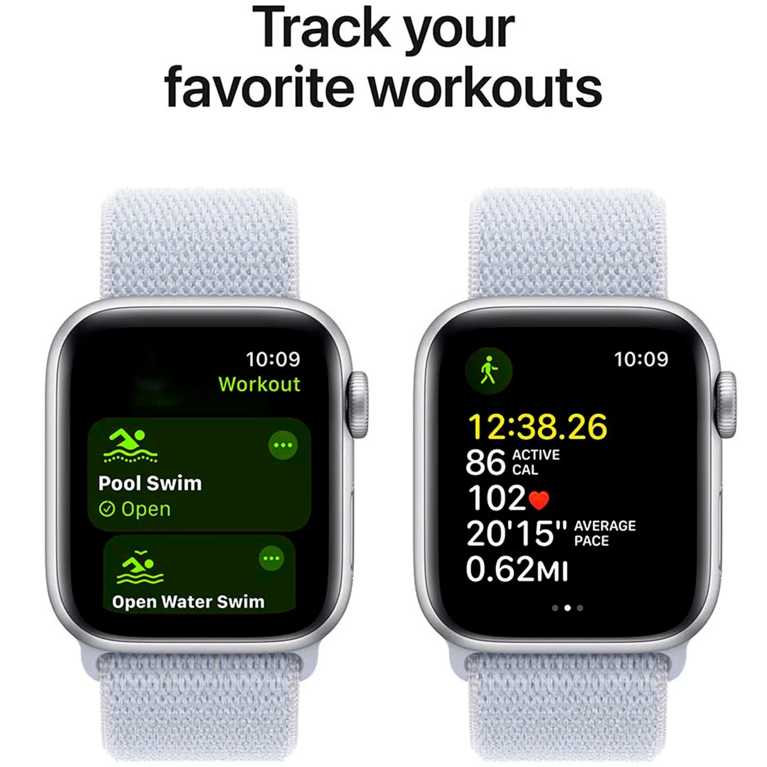 Apple Watch SE GPS 40mm Silver Aluminium Sport Loop MXEE3