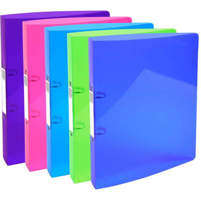 Classeur 2 anneaux plastifié Exacompta Iderama  A4 - Dos 3 cm couleurs assorties