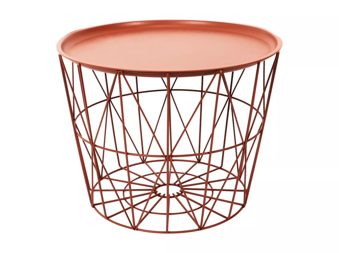 Table Filaire Metal Terracotta Diametre 50cm