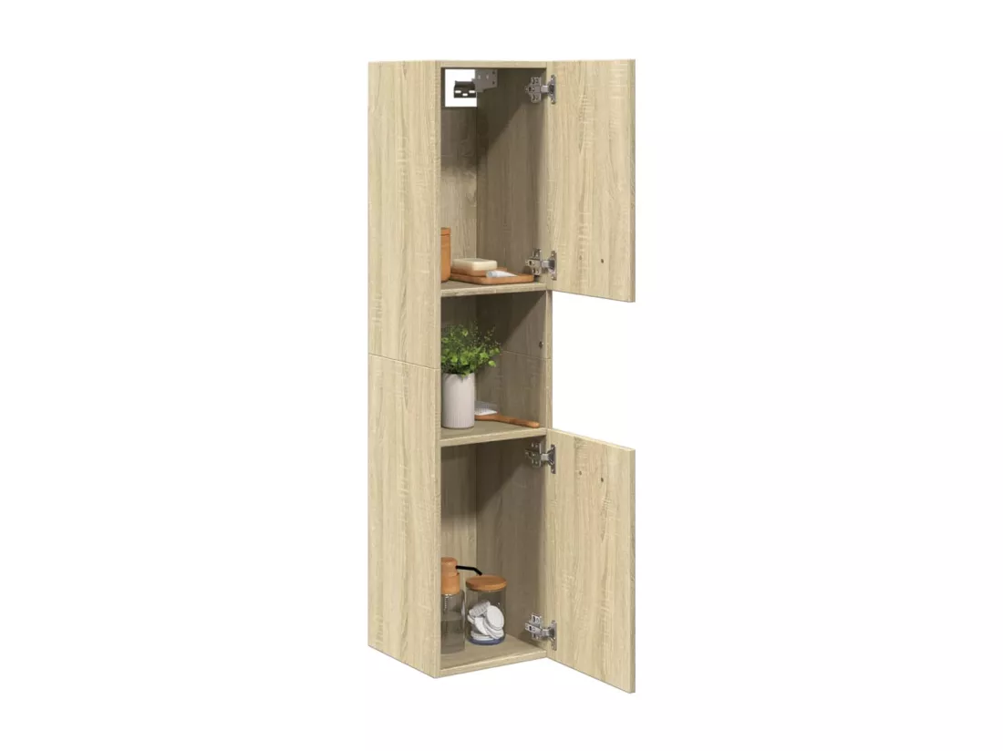 Armoire de salle de bain Chêne sonoma 30x30x130 cm Aggloméré