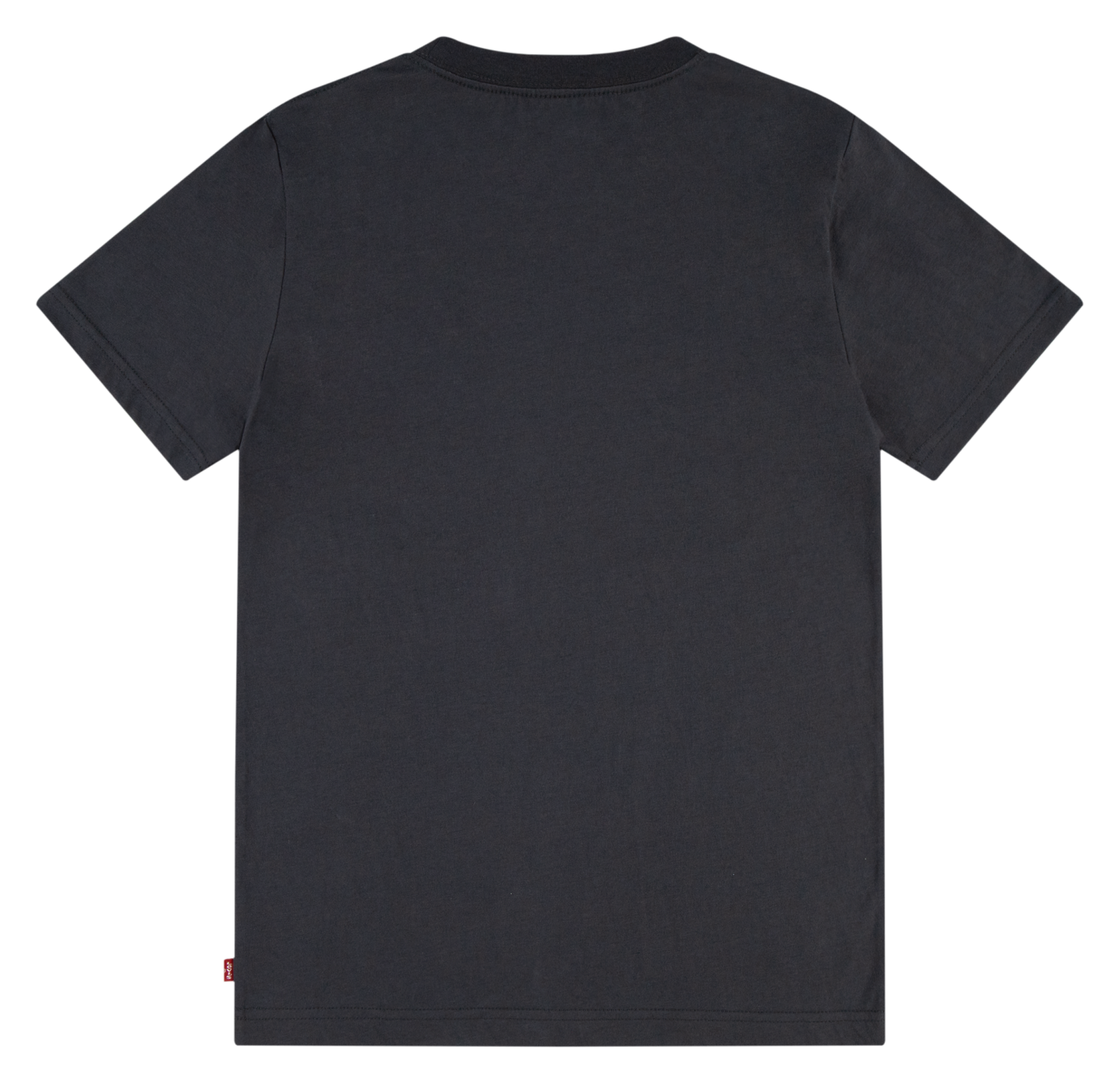 Tee-shirt droit col rond en coton mélangé | Noir