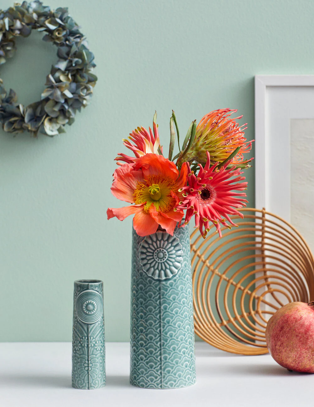 Dottir  Pipanella Waves påfugl vase - grøn