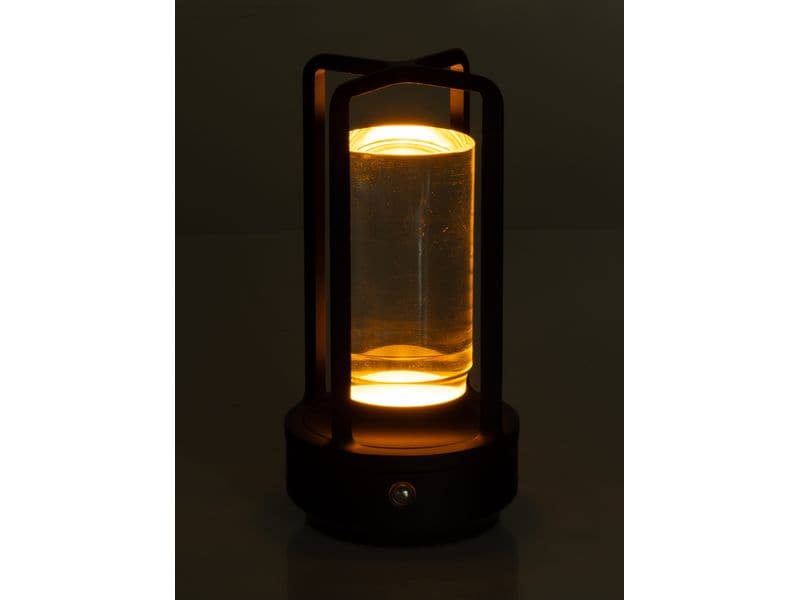 COCON USB-Tischleuchte Laterne, Schwarz Portable LED-Leuchte