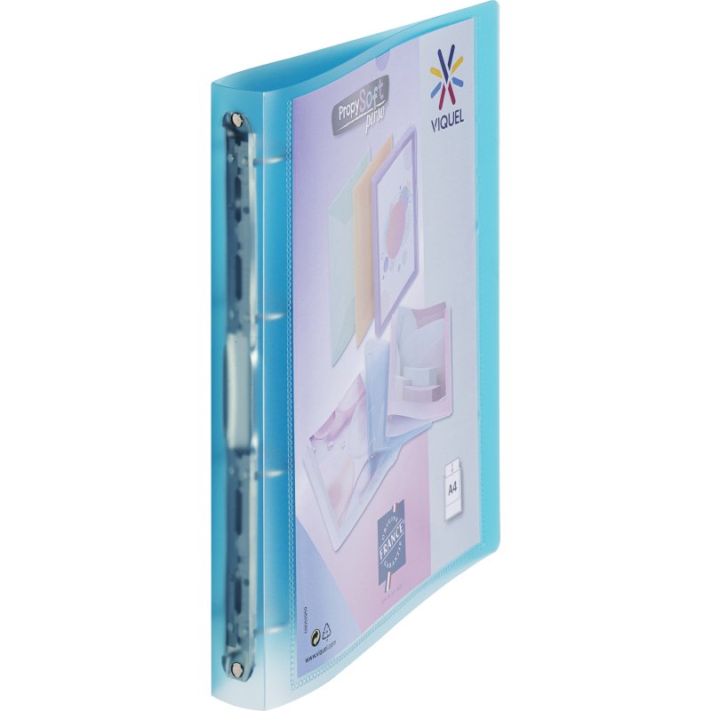 Classeur 4 anneaux plastifié Viquel Propysoft personnalisable A4 - Dos 3,5 cm couleur translucide