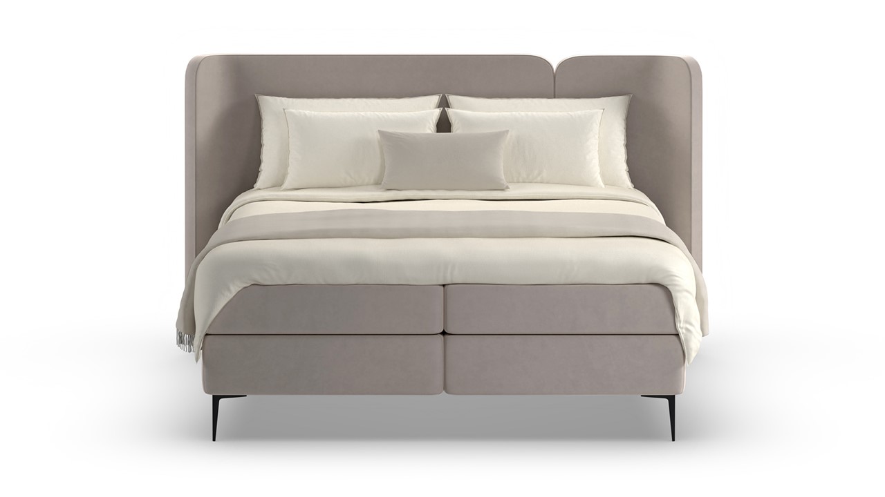 Boxspring Mesa - Warm wool grey