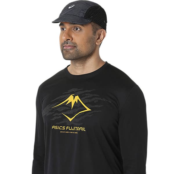 Casquette trail ASICS FUJITRAIL CAP PERFORMANCE BLACK/MANTLE GREEN/FELLOW YELLOW