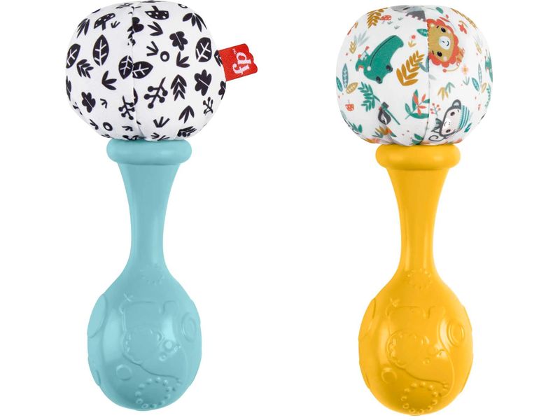 Fisher-Price Rumba-Rasseln Set mit 2 Rasseln für sensorisches Spielen