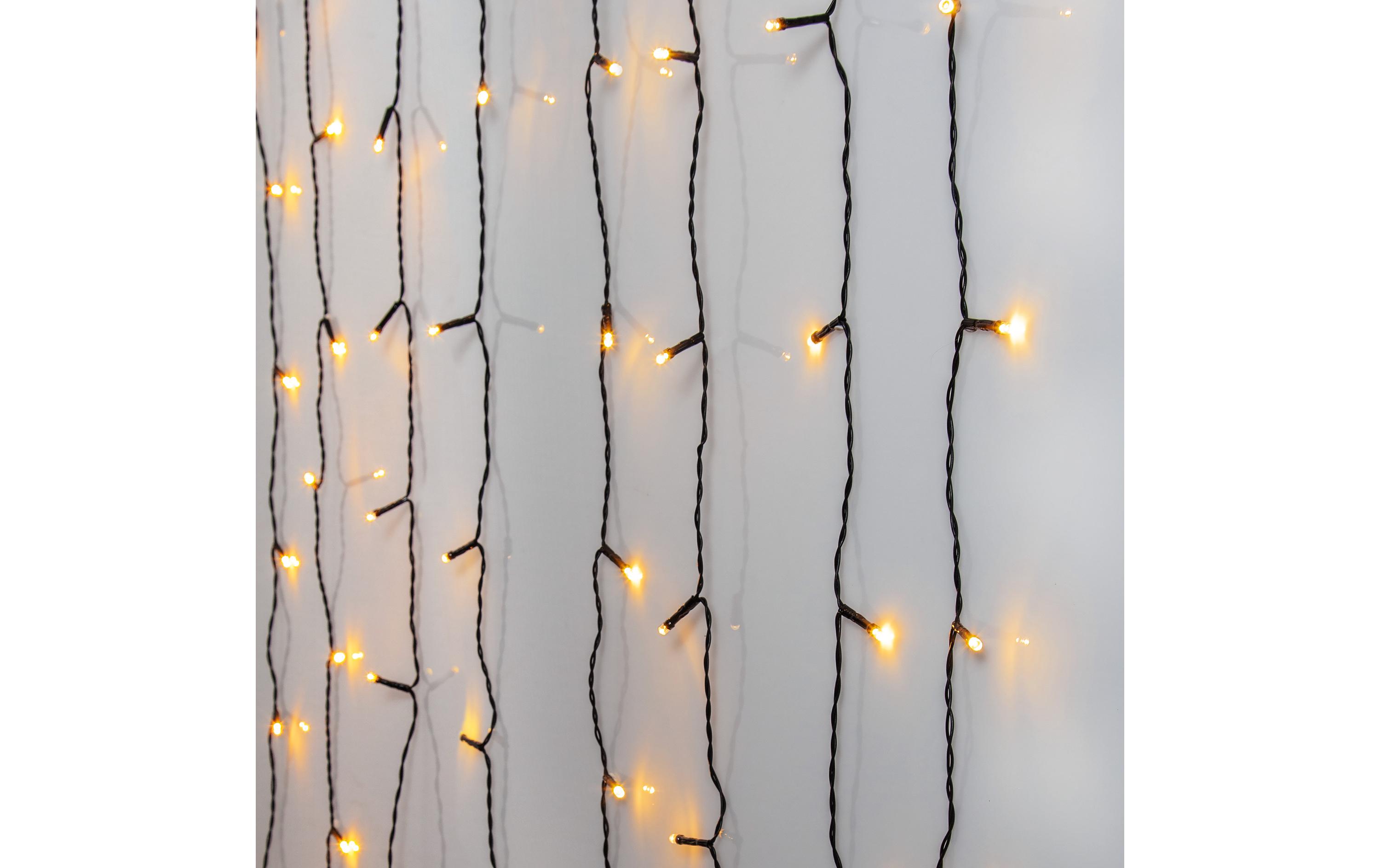 LED-Lichtervorhang Golden, 80 LEDs, 130 cmLichterkette mit goldig warmweissen LEDs