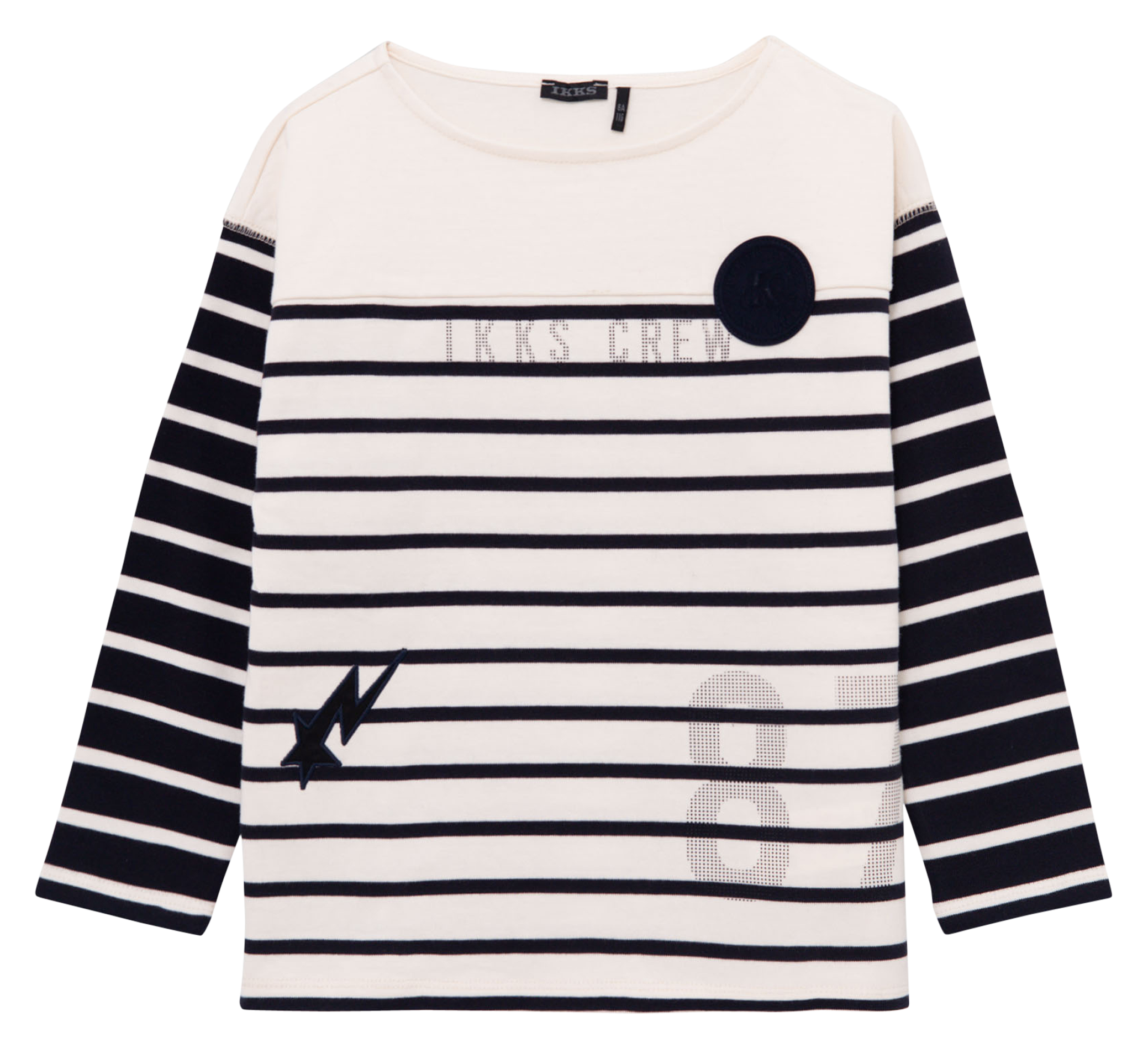 Tee-shirt marinière en coton| Blanc