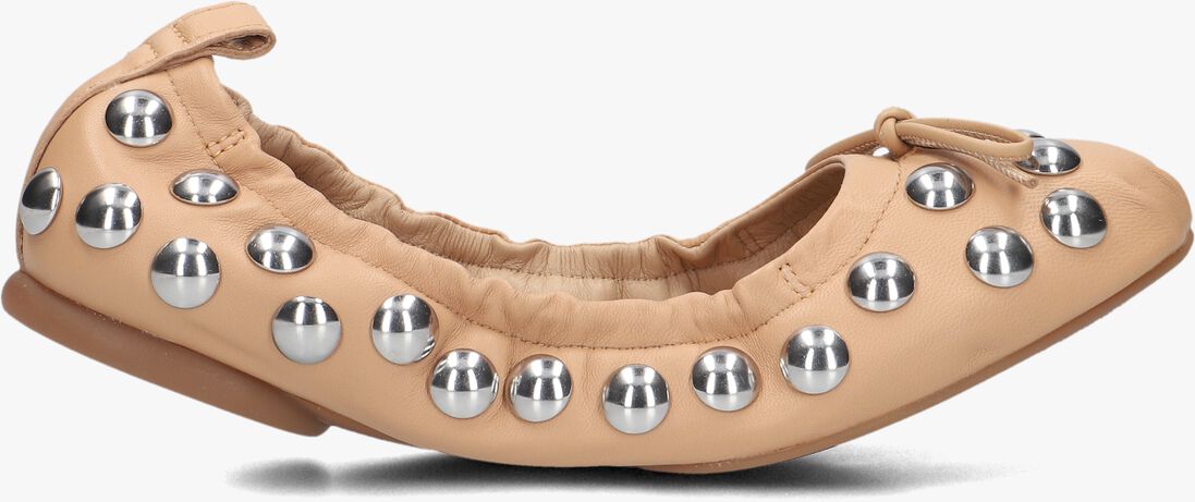beige hogan ballerina's h684 ballerina borchie
