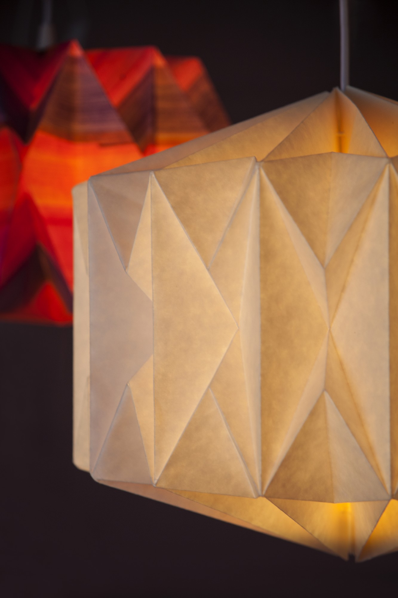 Papierlampe 'Origa', weiß, Ø 34 cm, H 31 cm von fischer's lagerhaus