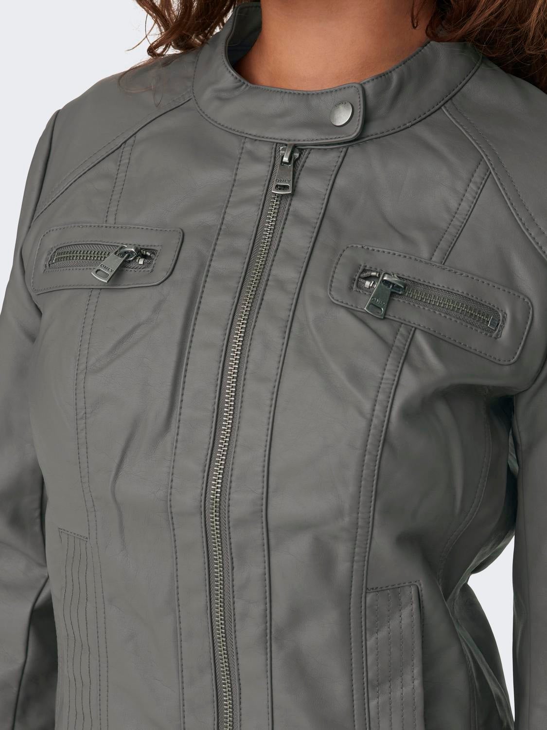 ONLBANDIT Kunstlederjacke Plum Kitten