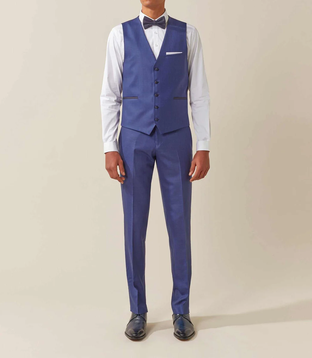 Gilet cérémonie bleu 