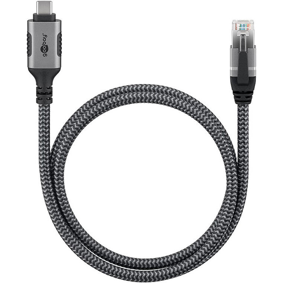 Goobay Câble Ethernet USB-C 3.1 vers RJ45 CAT 6 FTP - M/M - 1 m