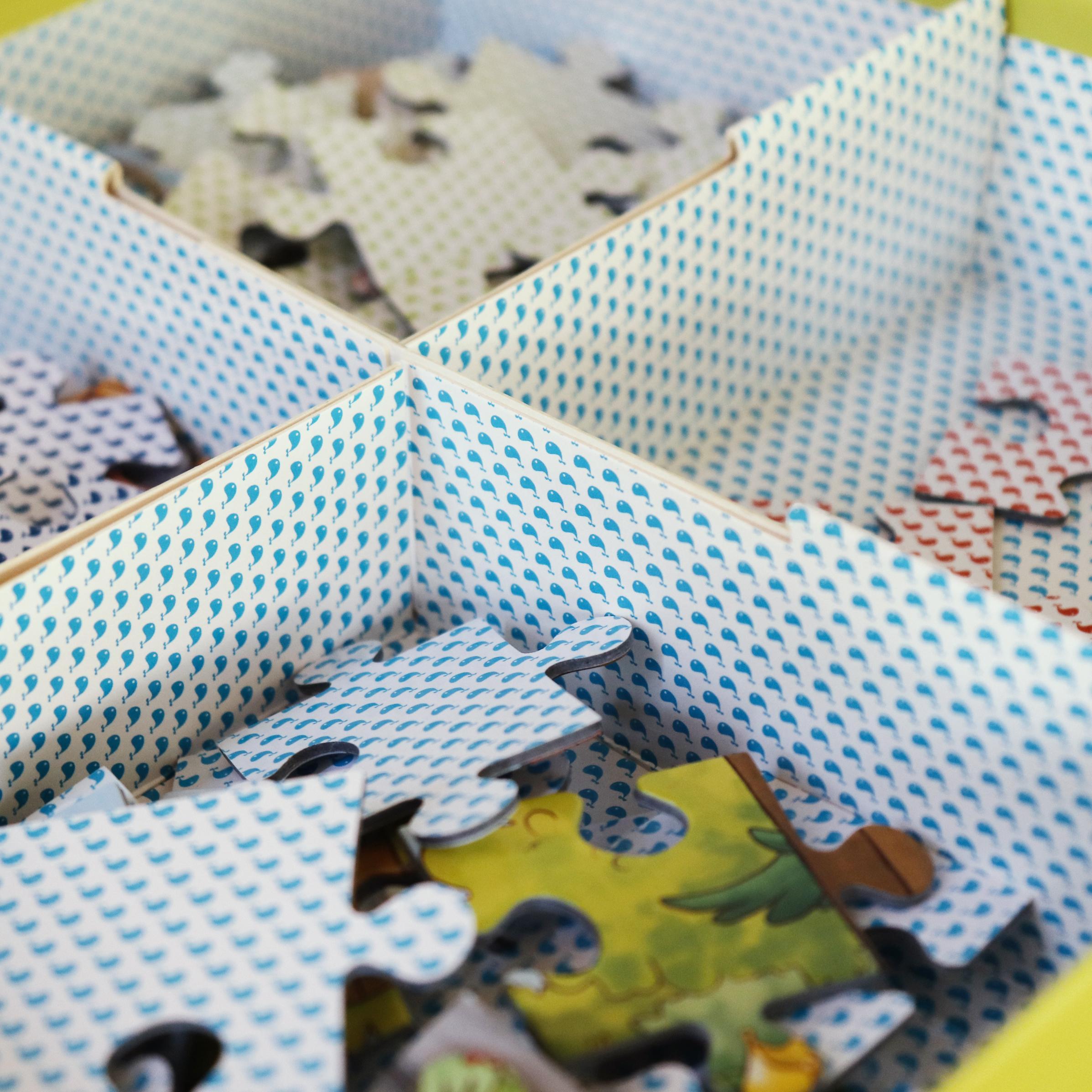 4 auf einen Streich – Meine Märchenpuzzle-Box 4x25-teilig – mit CD