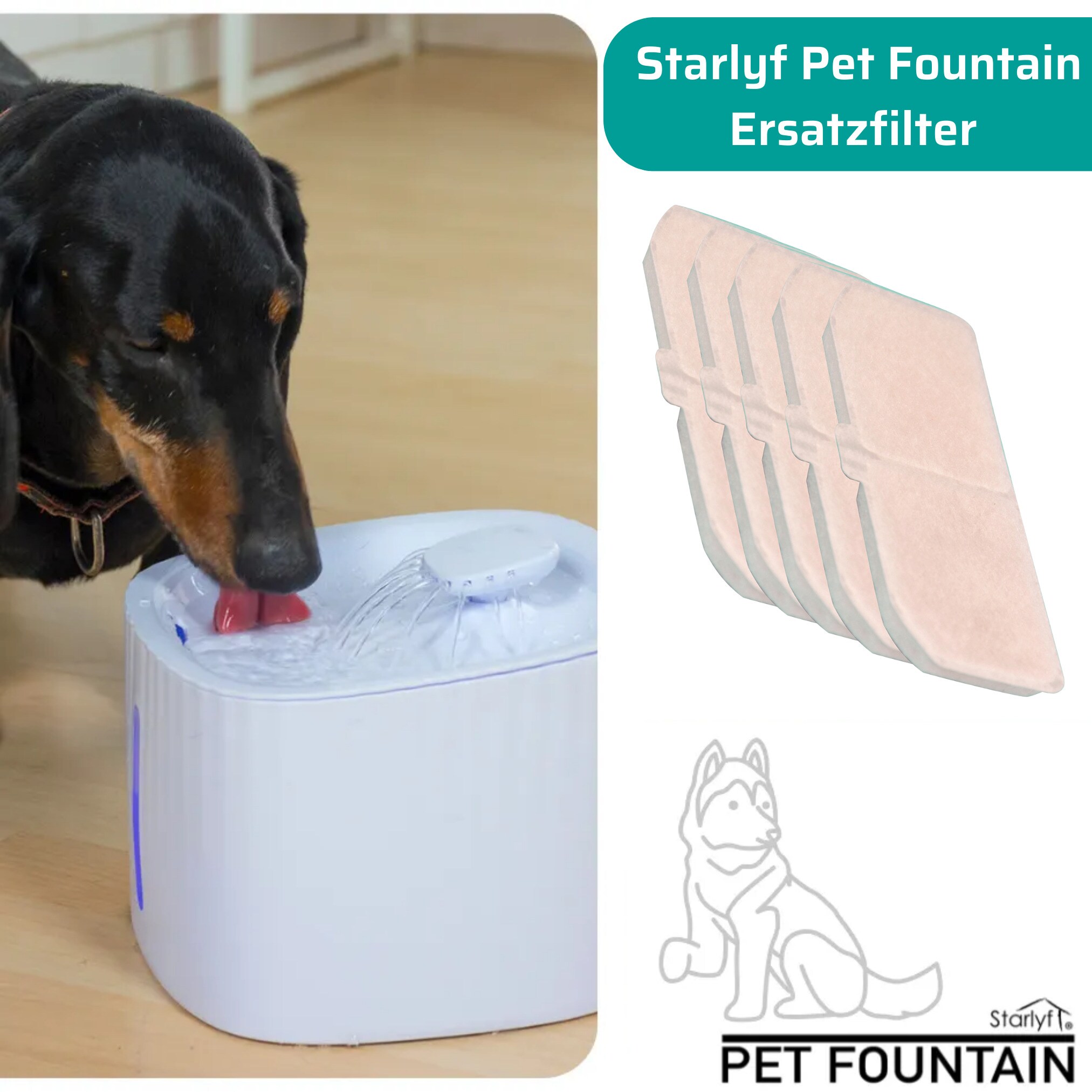 Starlyf® Trinkbrunnen Filter - Brunnen - Ersatzfilter Pet Fountain