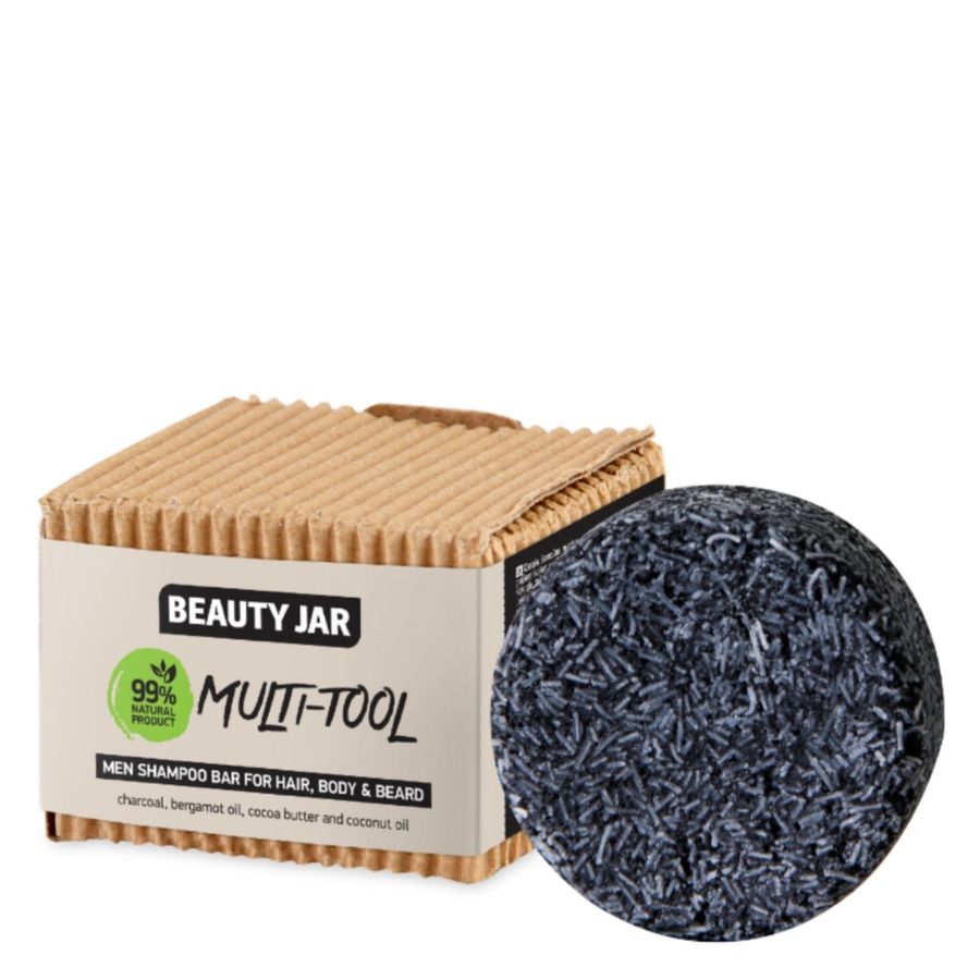 Beauty Jar Multi-Tool Hair, Body & Beard Shampoo Bar 60g