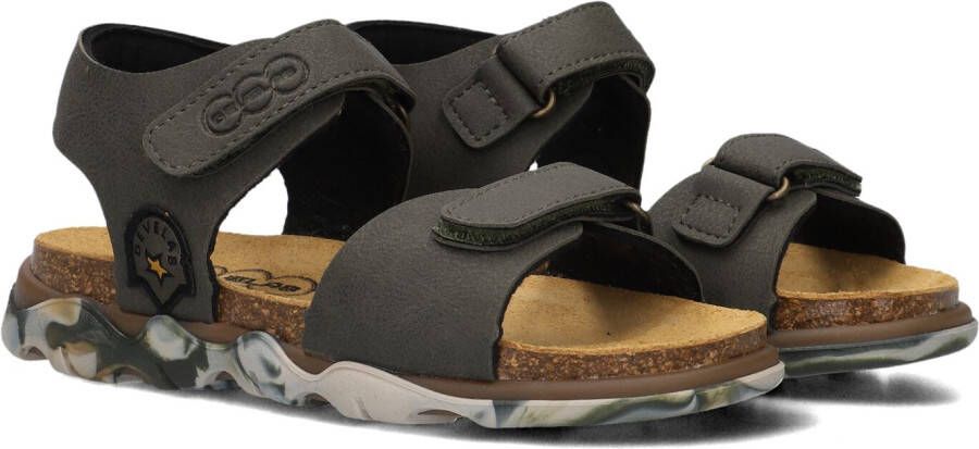 Develab Velcro Sandalen groen Imitatieleer