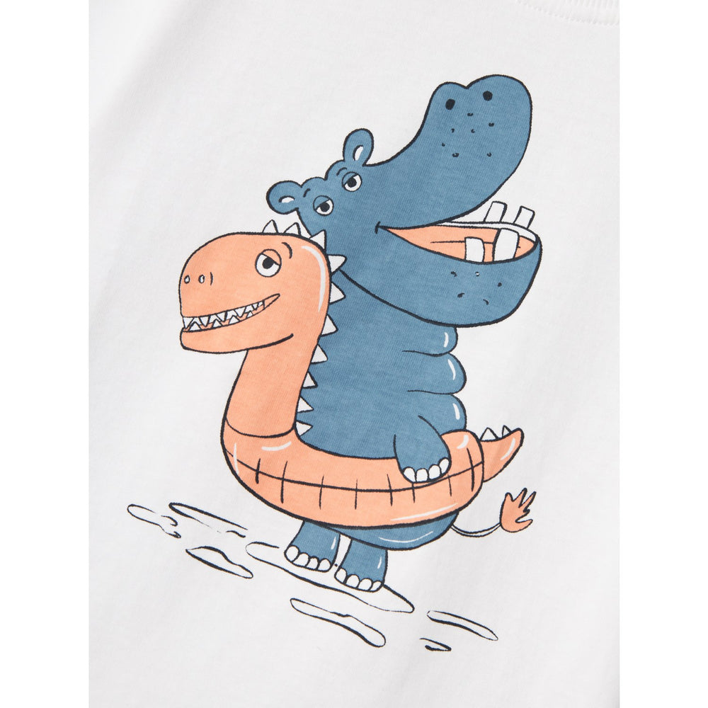 Køb Name It Bright White Hippo Vagno Løs T-Shirt