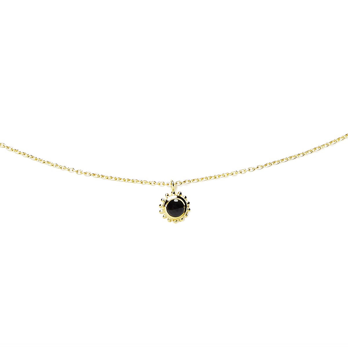 Collier mini Surya Soleil et Onyx