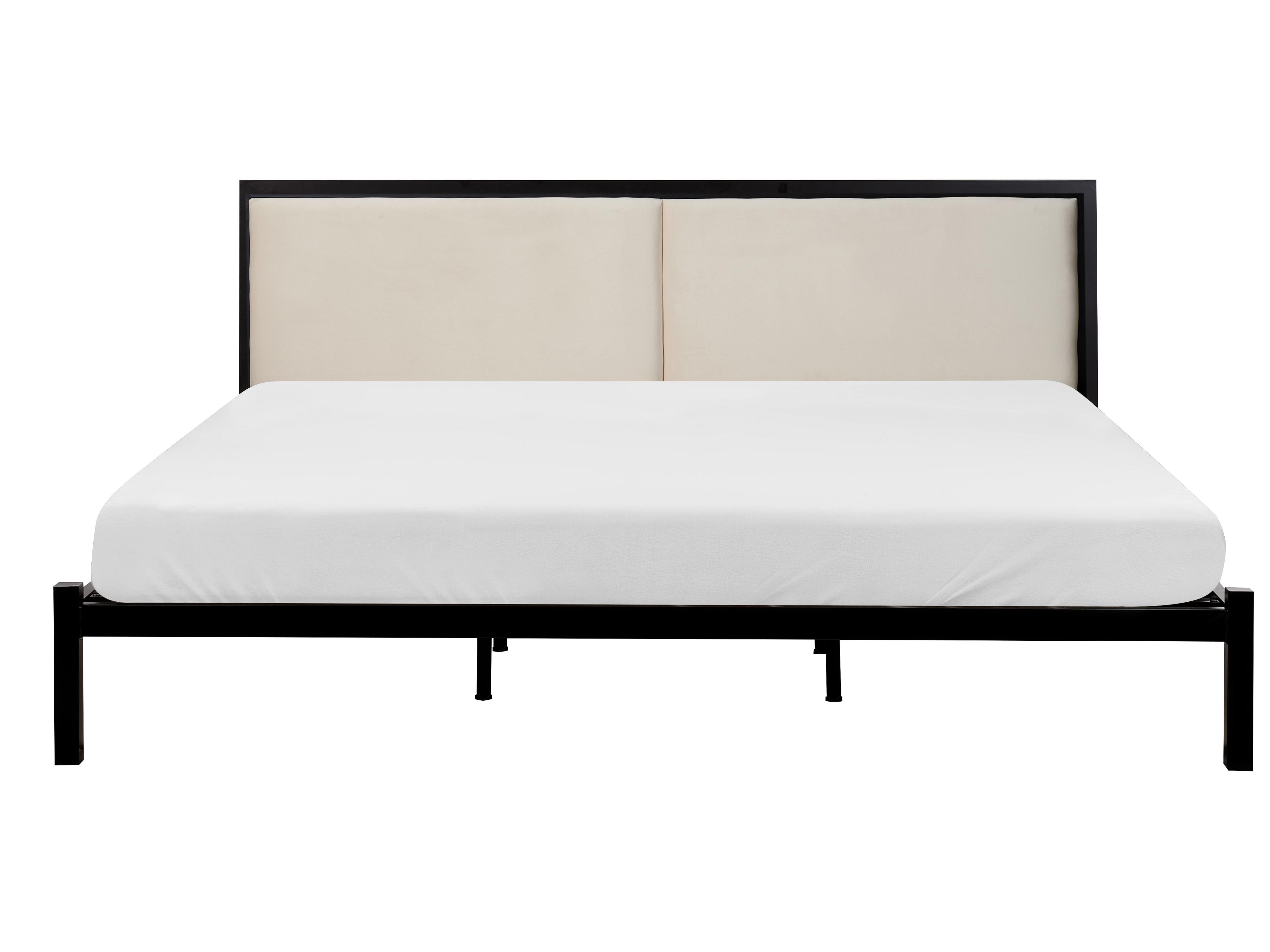 Bed Metaal CLAMART 180 x 200 cm Lichtbeige