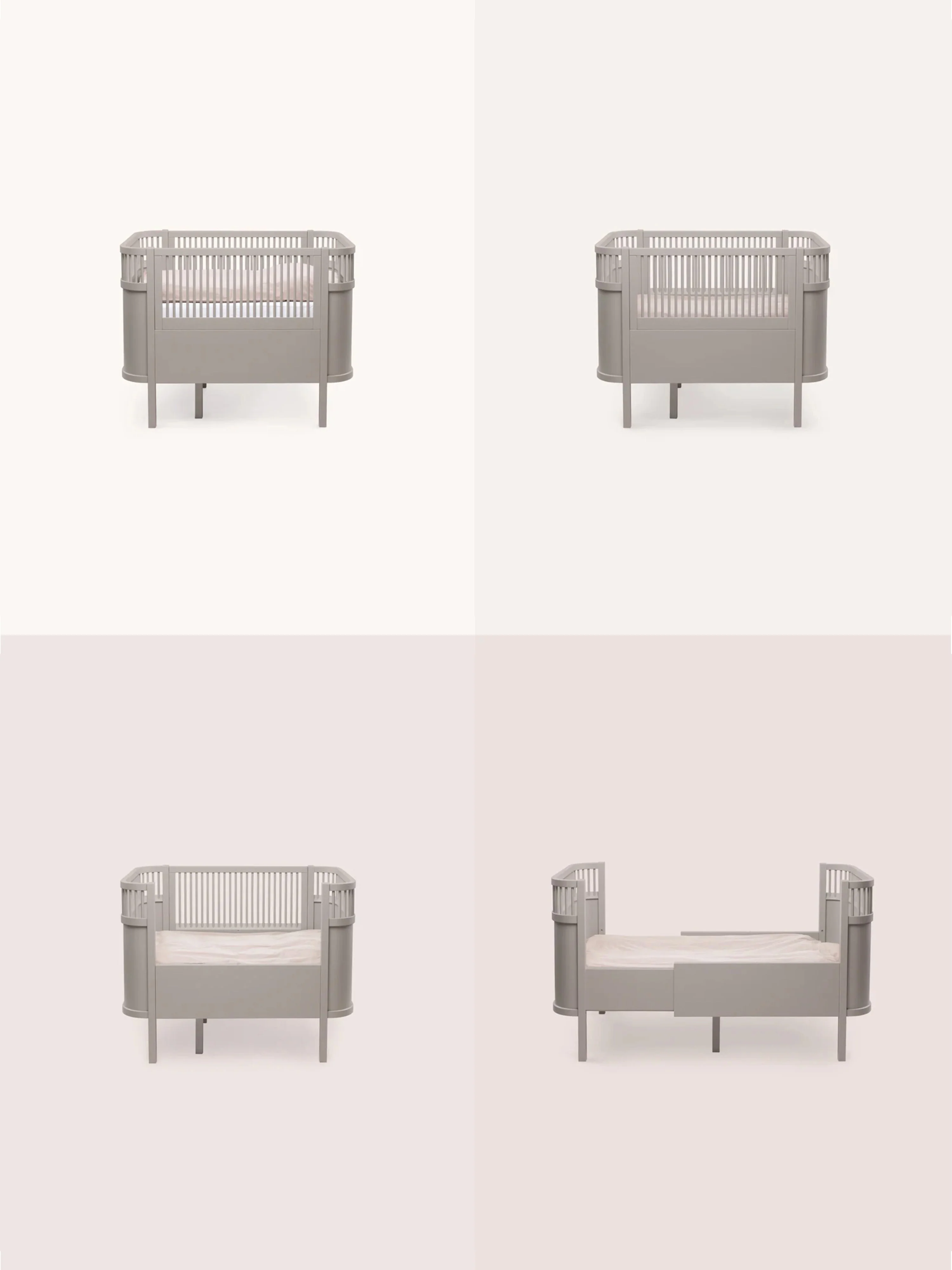 Uitschuifbaar babybed van berkenhout Baby Bed Baby & Jr., 70 x 110/150 cm