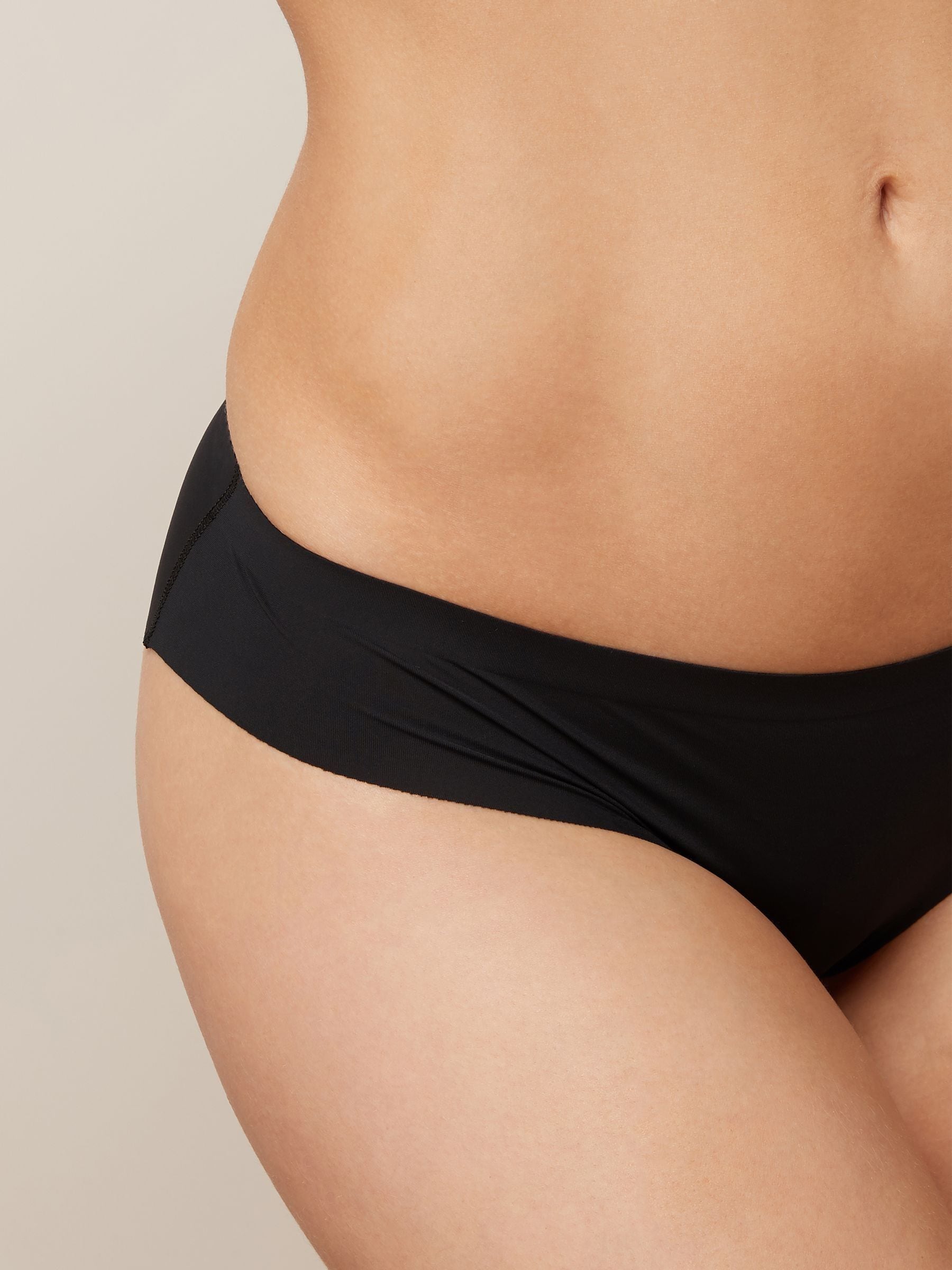 Zwart/wit/praline huidskleur - Geen zichtbare onderbroeklijn comfortabele slips verpakking van 3