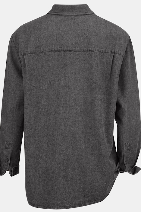 Boston Park Jeanshemd, Langarm, Bauchfit, Kentkragen, bis 80/82