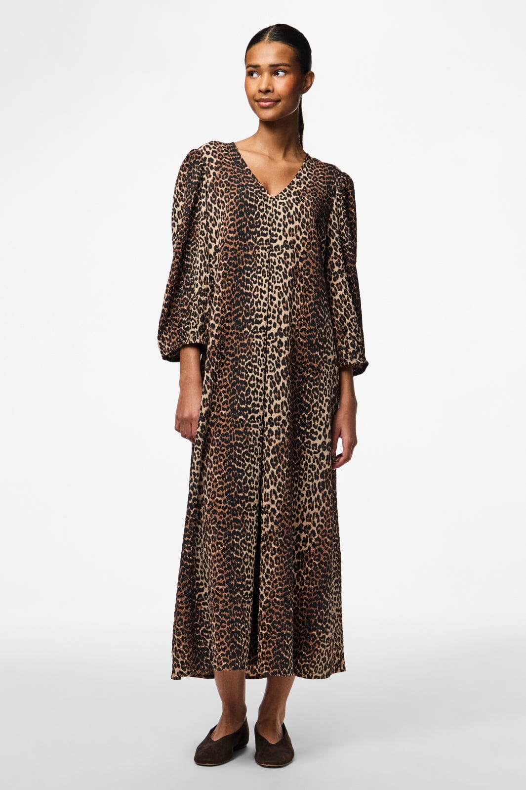 Pieces Pcjeo 3/4 Long V-Neck Dress