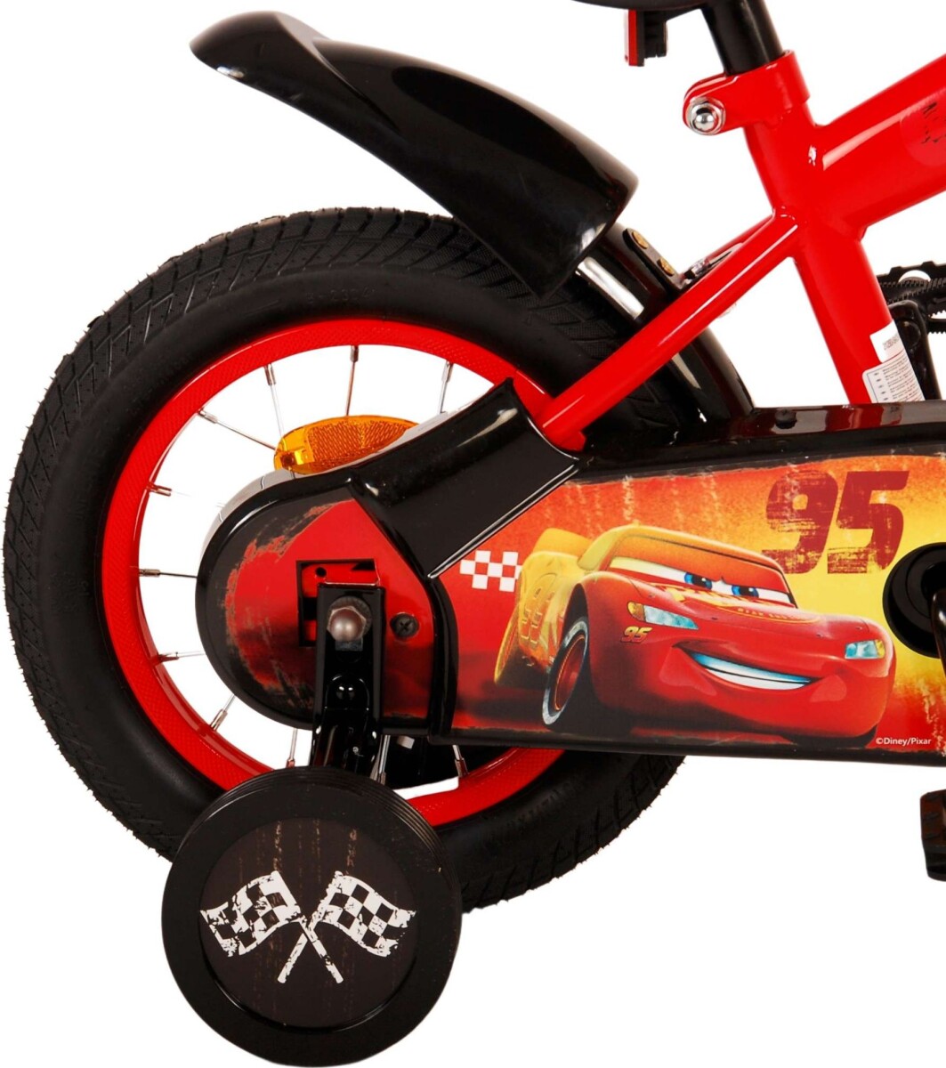 Disney Cars - Børnecykel Med Støttehjul - 12'' - Volare
