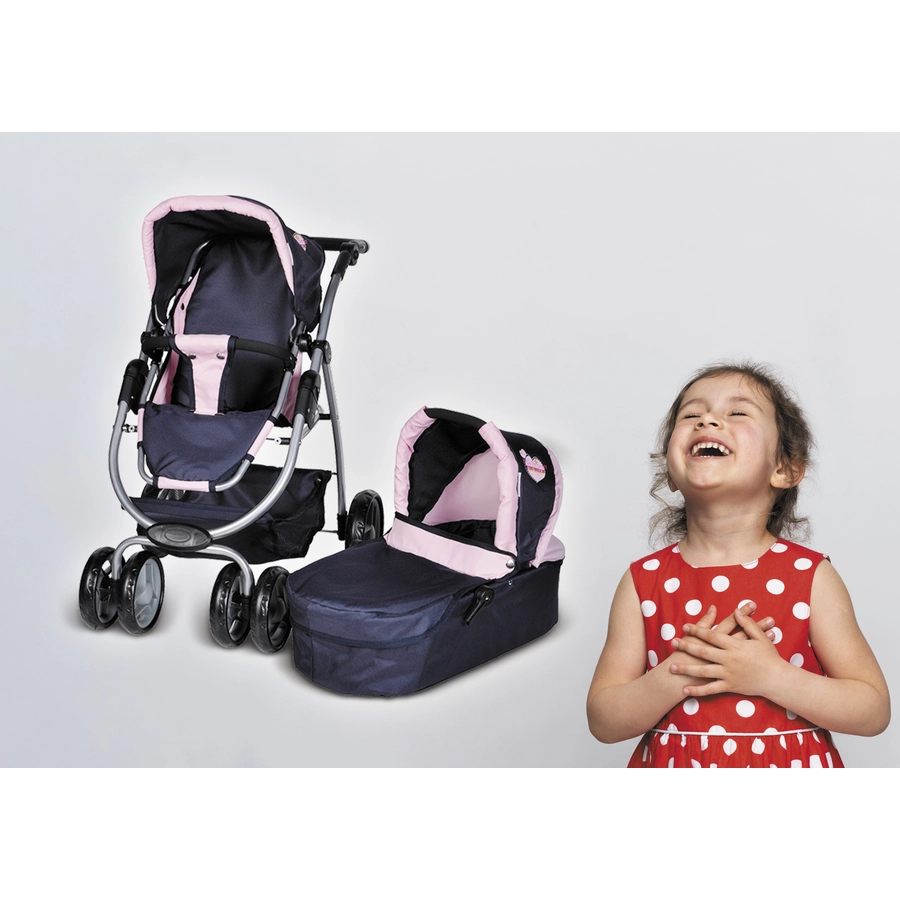 knorr toys® Puppenwagen Coco - My Little Princess blau