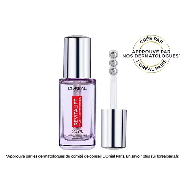 Sérum para Olhos Revitalift Filler da L'Oréal Paris com Ácido Hialurônico e Cafeína 20ml